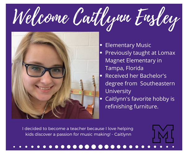 New teacher bio of Caitlynn Ensley